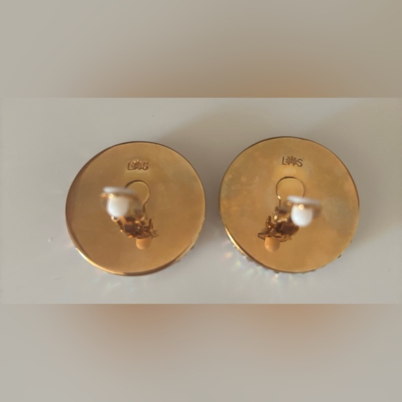 NEW Lele Sadoughi Pink Crystal Disc Clip-on Earrings - Picture 2 of 2